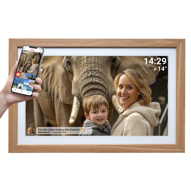 Denver PFF-2162LW digital photo frame Light brown 54.6 cm (21.5