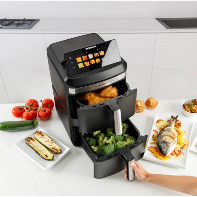 Taurus Air Duo Slim oil-free fryer with two baskets Taurus Air Duo Slim oil-free fryer with two baskets