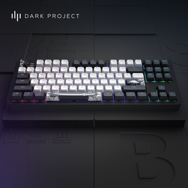 Dark Project Tamsus projektas ALU87B Bushido, G3MS Moonstone Switch, JAV keyboard Home/Office QWERTY English Dark Project Tamsus projektas ALU87B Bushido, G3MS Moonstone Switch, JAV keyboard Home/Office QWERTY English