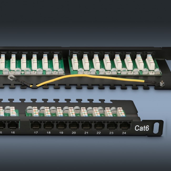Extralink CAT6 UTP 0.5U | Patchpanel | 24 Ports