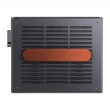Jonsbo T6 PC Case, Mini-Tower, Mini-ITX, Tempered Glass, Wood, black