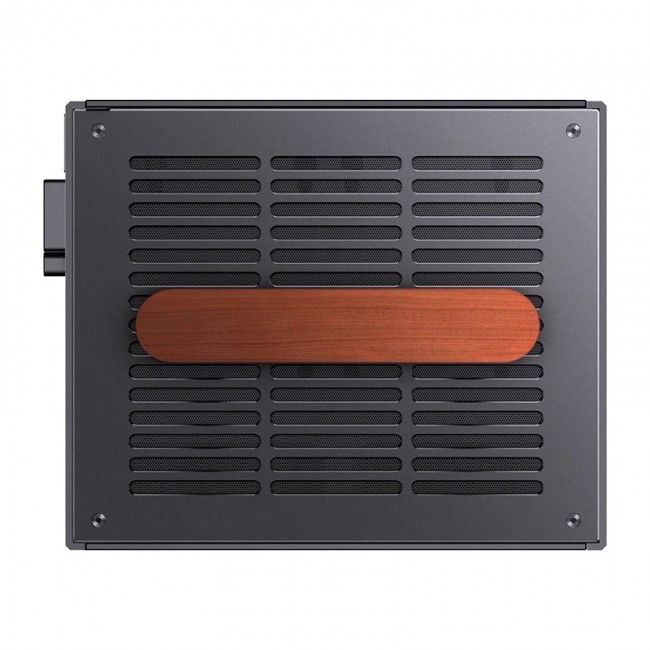 Jonsbo T6 PC Case, Mini-Tower, Mini-ITX, Tempered Glass, Wood, black