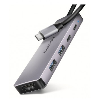 Axagon HMC-5H60 USB 5Gbps hub, 2x USB-A, 1x USB-C, HDMI 4k/60Hz, PD 100W, USB-C cable