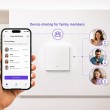Qoltec 52719 Smart 1-Gang Light Switch | Wi-Fi | Timer | Tuya | Smart life | White