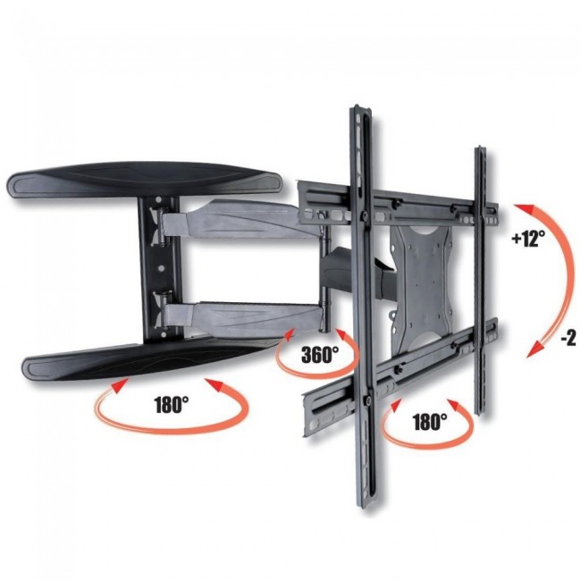 Techly 40-65 Ultra Slim Full Motion LCD TV Wall Mount Bracket Black