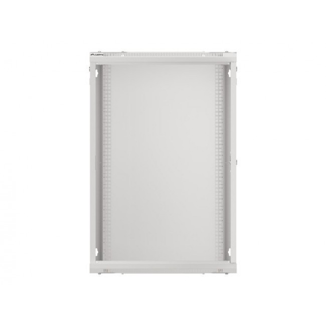 Lanberg wall-mounted installation rack cabinet 19'' 18U 600x450mm gray (glass door)