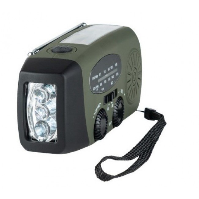 Fosco Emergency Emergency radio with light and power bank Green, Black Fosco Emergency Emergency radio with light and power bank Green, Black