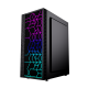 Gembird Fornax 2500 ARGB Gaming ATX computer case, Midi Tower, backlight, Black