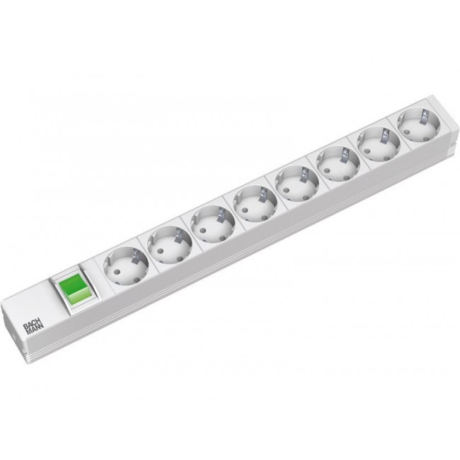 Bachmann Outlet strip 8-way 19'' power extension 1.5 m