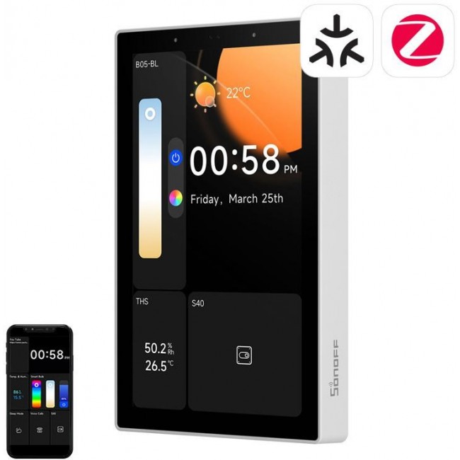 Panel sterowania WiFi/Bluetooth/ZigBee Matter SONOFF NSPanel Pro 120 (bia y)
