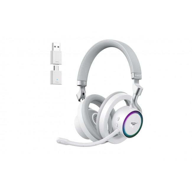 Havit Fuxi-H8 - wired/wireless gaming headphones (white)