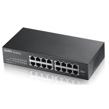 Zyxel GS1100-16 Unmanaged Gigabit Ethernet (10/100/1000) Black