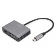 Digitus USB Type-C 4 K 2-in-1 Mini DisplayPort + VGA Graphics Adapter