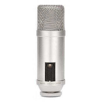 R DE Broadcaster Silver Studio microphone