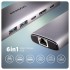 Axagon HMC-6G2L USB 10Gbps hub, 2x USB-A, 1x USB-C, HDMI 4k/60Hz, RJ-45, PD 100W