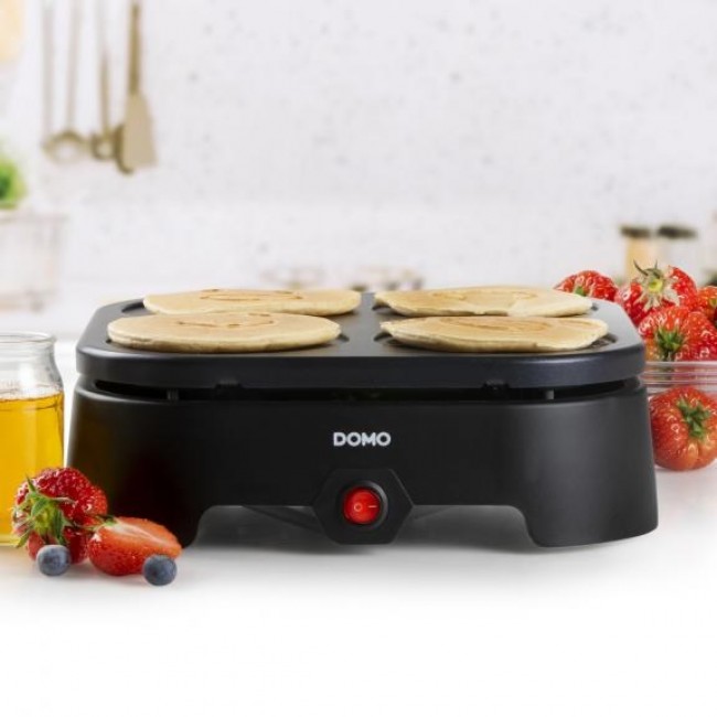 Domo DO8718P crepe maker 4 crepe(s) 600 W Black