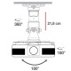 Techly Universal Ceiling Bracket for Projector, Black ICA-PM 100BK Techly Universal Ceiling Bracket for Projector, Black ICA-PM 100BK