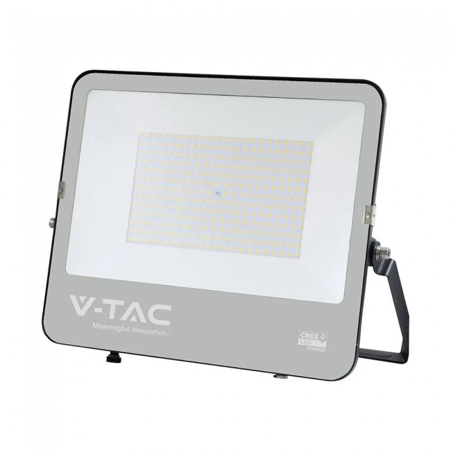 V-TAC 200W LED Floodlight CREE CHIP Black Body Grey Glass 6500K 135lm/W