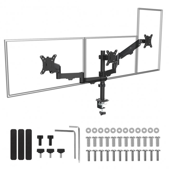 Maclean 3 monitor mount, gas spring, 17