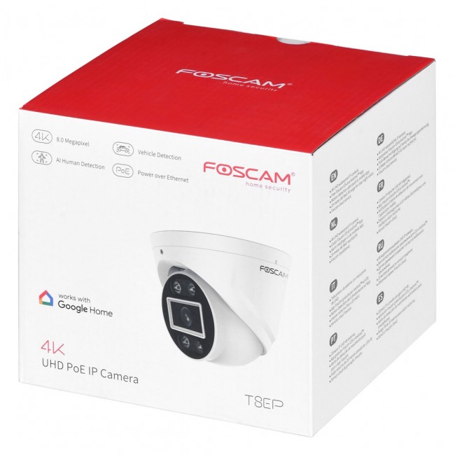 FOSCAM T8EP 8MP POE IP Camera White FOSCAM T8EP 8MP POE IP Camera White
