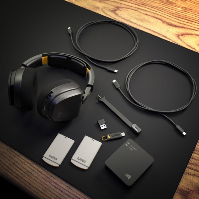 Glorious Gaming GHS Wireless InfinitePlay Headset Head-band Bluetooth Charging stand Black