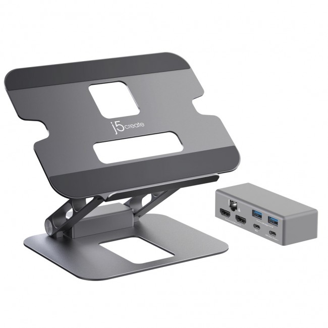 j5create JTS427 Multi-Angle Dual 4K Docking Stand