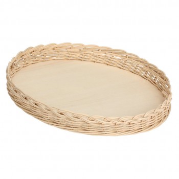 LA PORCELLANA BIANCA MIDOLLINO Wicker Basket for Tart Dish 32 cm