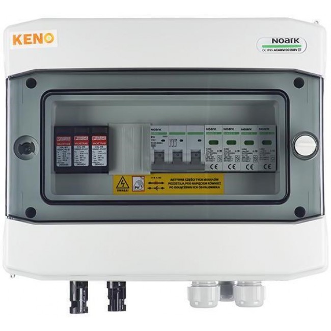 DC+AC connection switchgear with 1000V surge arrester type 2, 1x PV string, 1x MPPT // og. AC type 2, 16A, 1-F DC+AC connection switchgear with 1000V surge arrester type 2, 1x PV string, 1x MPPT // og. AC type 2, 16A, 1-F
