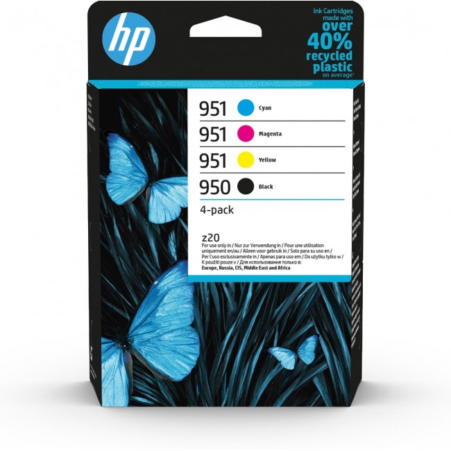 HP 950 Black/951 Cyan/Magenta/Yellow 4-pack Original Ink Cartridges HP 950 Black/951 Cyan/Magenta/Yellow 4-pack Original Ink Cartridges