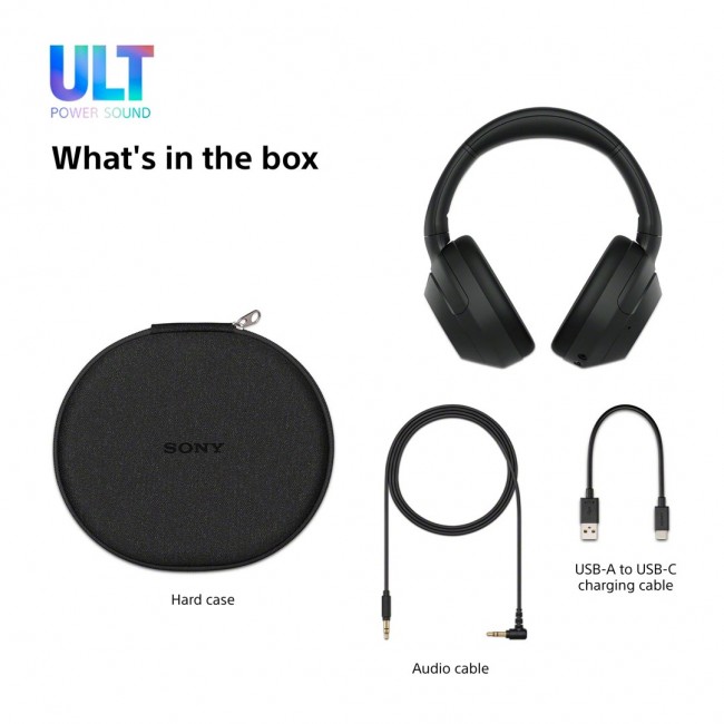 Sony ULT WEAR - Wireless Bluetooth Headphones with ULT POWER SOUND, Ultimate Deep Bass, Noise Cancelling, Clear Call Quality, Up to 30hr Battery Life, IOS & Android