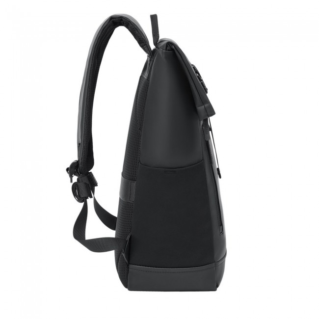 Rivacase Eden backpack Roll top backpack Black Polyester, PU leather