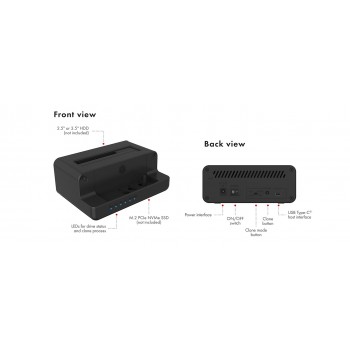 ICY BOX IB-2914MSCL-C31 USB 3.2 Gen 2 (3.1 Gen 2) Type-C Black