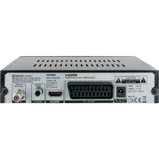 Schwaiger DSR500HD TV set-top box Cable Full HD Black