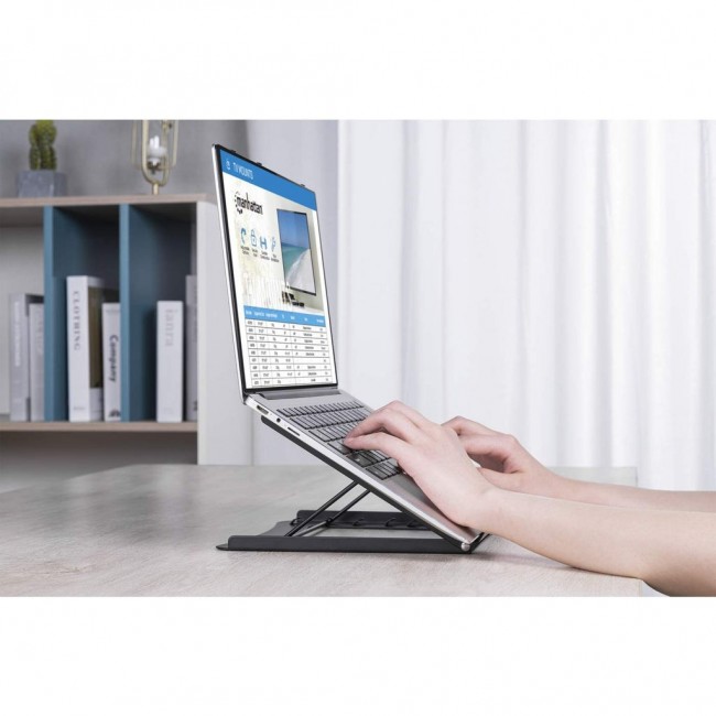 Manhattan Laptop and Tablet Stand, Adjustable (5 positions), Suitable for all tablets and laptops up to 15.6