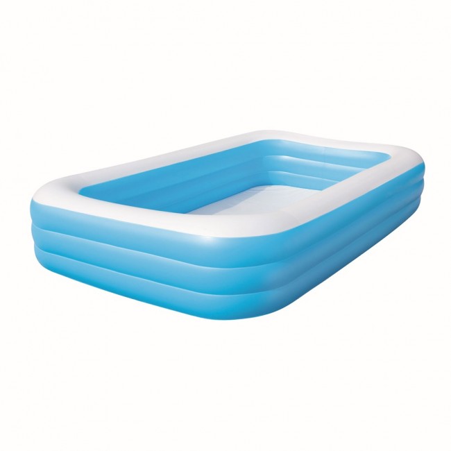 Bestway Blue Rectangular Familiy Pool De Luxe- 3.05m x 1.83m x 56cm - blue