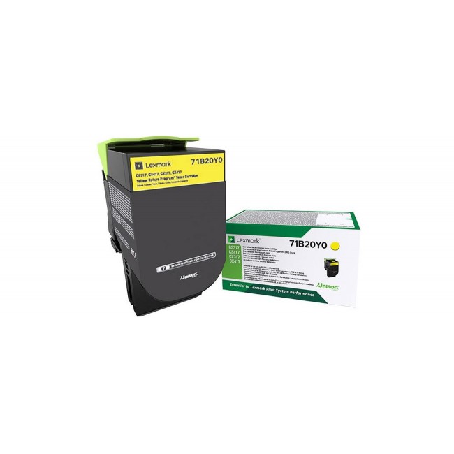 Lexmark 71B20Y0 toner cartridge 1 pc(s) Original Yellow Lexmark 71B20Y0 toner cartridge 1 pc(s) Original Yellow