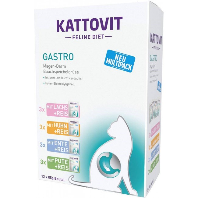 KATTOVIT Feline Diet Gastro - wet cat food - 12 x 85g KATTOVIT Feline Diet Gastro - wet cat food - 12 x 85g