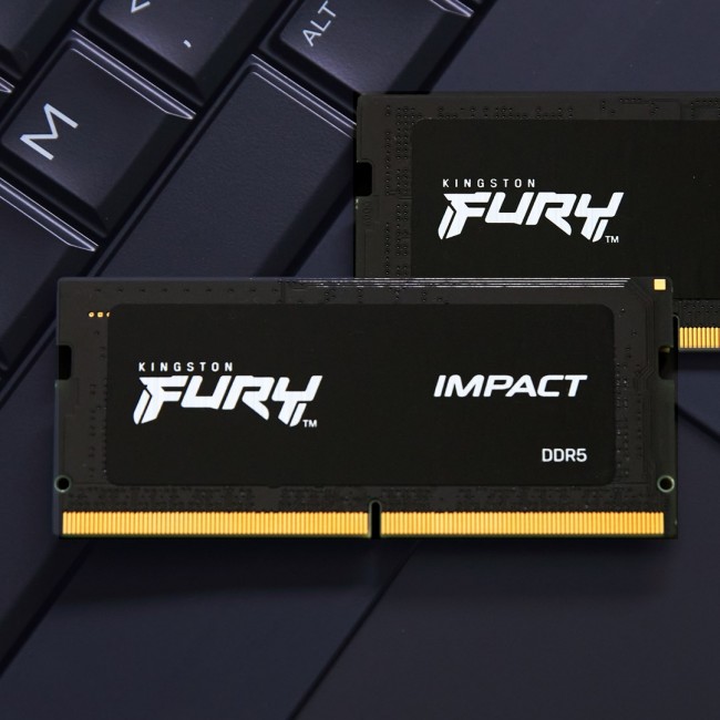 Kingston Technology FURY 32GB 4800MT/s DDR5 CL38 SODIMM (Kit of 2) Impact Kingston Technology FURY 32GB 4800MT/s DDR5 CL38 SODIMM (Kit of 2) Impact