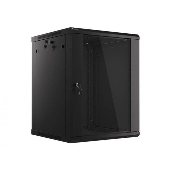 Lanberg WF01-6615-10B rack cabinet 15U Wall mounted rack Black
