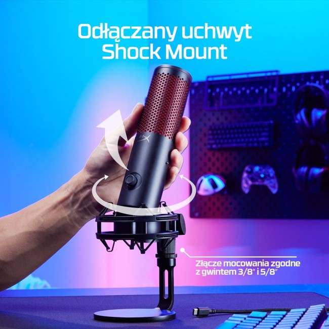 HyperX QuadCast 2 - USB Microphone (Black) Podcast microphone