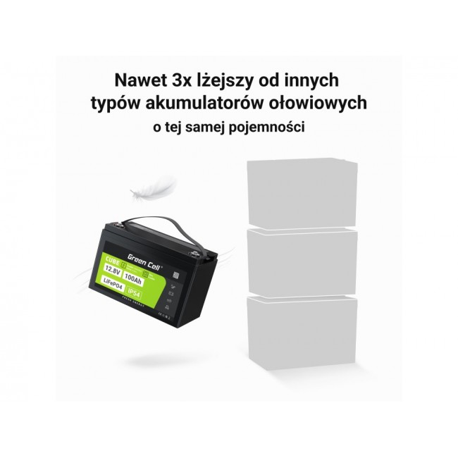 Green Cell LFPGC12V100AH UPS battery Lithium Iron Phosphate (LiFePO4) 12.8 V 100 Ah