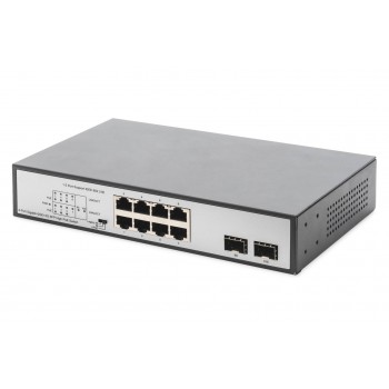 Digitus DN-95140 network switch Unmanaged Gigabit Ethernet (10/100/1000) Power over Ethernet (PoE) Black, Silver