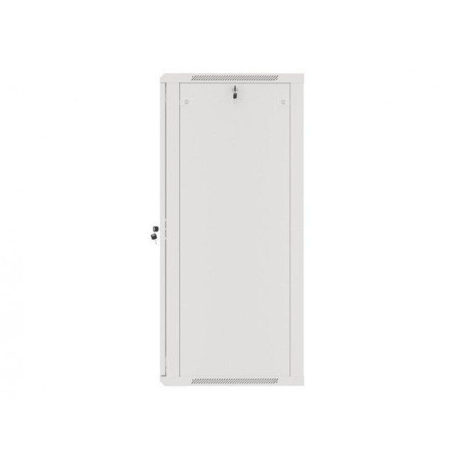 Lanberg wall-mounted installation rack cabinet 19'' 27U 600x600mm gray (glass door)