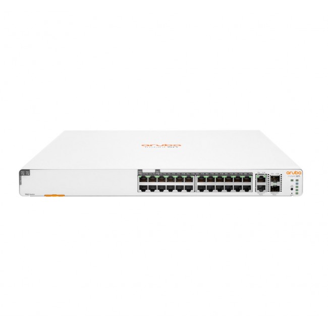 Hewlett Packard Enterprise Aruba Instant On 1960 24G 20p Class4 4p Class6 PoE 2XGT 2SFP+ 370W Managed L2+ Gigabit Ethernet (10/100/1000) Power over Ethernet (PoE) 1U White