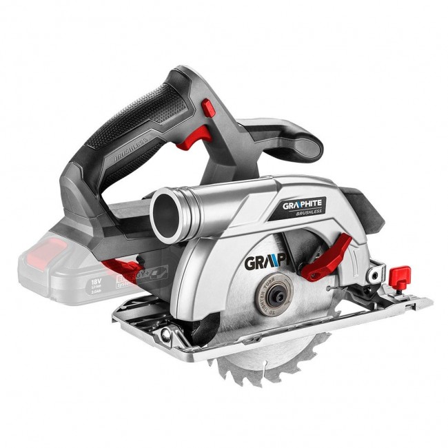 Graphite 58G023 portable circular saw 16.5 cm Grey, Red, Silver 4200 RPM Graphite 58G023 portable circular saw 16.5 cm Grey, Red, Silver 4200 RPM