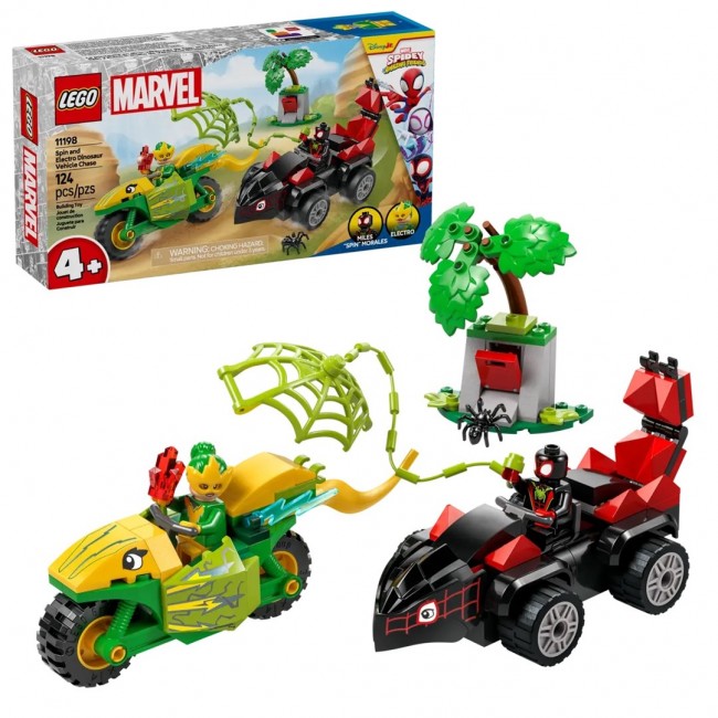 LEGO MARVEL 11198 Spin and Electro Dinosaur Vehicle Chase LEGO MARVEL 11198 Spin and Electro Dinosaur Vehicle Chase