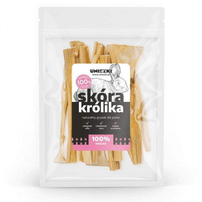 UNISZKI Rabbit Skin - Dog Treat - 100g UNISZKI Rabbit Skin - Dog Treat - 100g