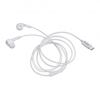 Activejet Wired Headphones Type C White