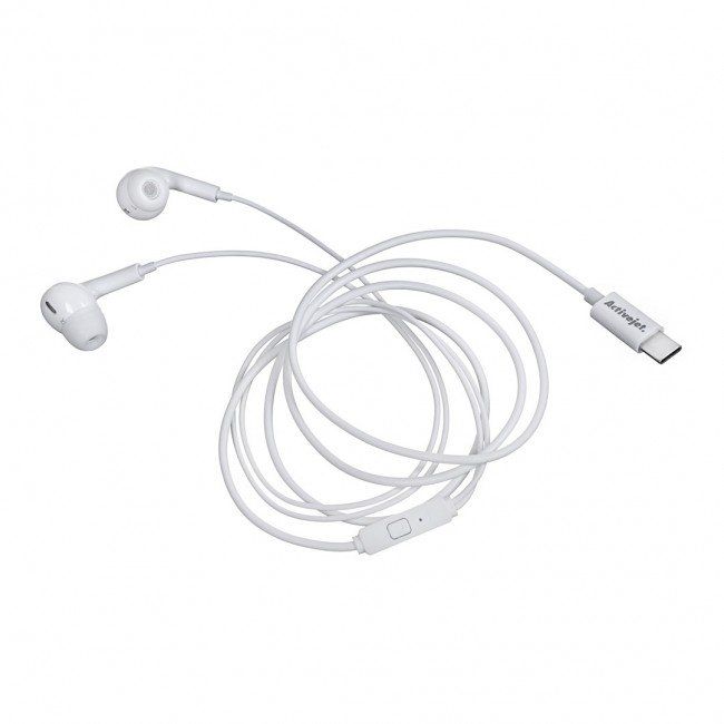 Activejet Wired Headphones Type C White