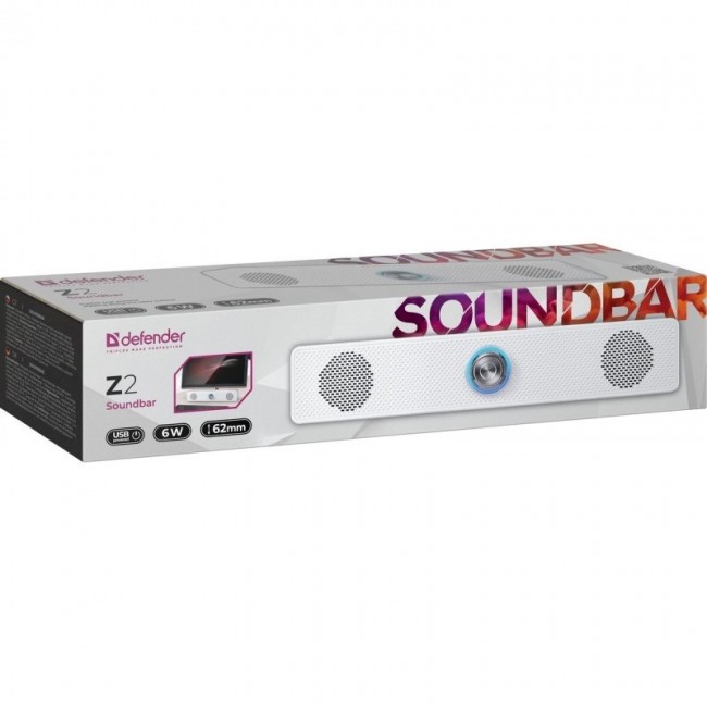 Defender Soundbar Z2 6W LED speaker white 65192